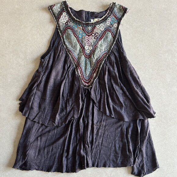 Free People Quilted Memories Tank Top in Charcoal ASO Alex Russo / Hanna Marin - Picture 9 of 15